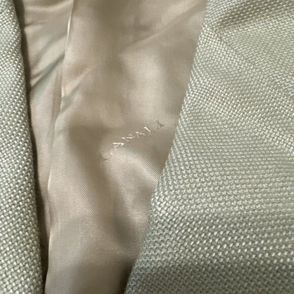 *Recent* Canali Made in Italy Wool Silk Linen Green Sport Coat Men’s 50 R - Picture 3 of 13